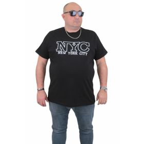 Moc Grande 24133 Büyük Beden Basic Siyah Erkek T-shirt