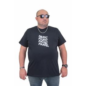 Moc Grande 24135 Büyük Beden Basic Lacivert Erkek T-shirt