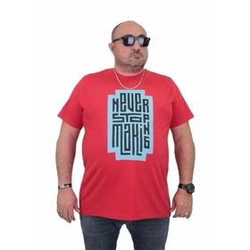 Moc Grande 24138 Büyük Beden Basic Kırmızı Erkek T-shirt