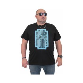Moc Grande 24138 Büyük Beden Basic Siyah Erkek T-shirt