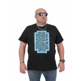 Moc Grande 24138 Büyük Beden Basic Siyah Erkek T-shirt