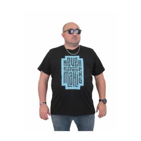 Moc Grande 24138 Büyük Beden Basic Siyah Erkek T-shirt