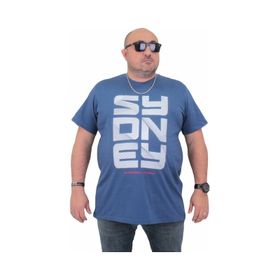 Moc Grande 24139 Büyük Beden Basic İndigo Erkek T-shirt