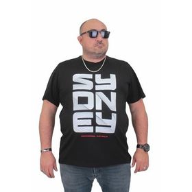 Moc Grande 24139 Büyük Beden Basic Siyah Erkek T-shirt