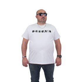 Moc Grande 24140 Büyük Beden Basic Beyaz Erkek T-shirt
