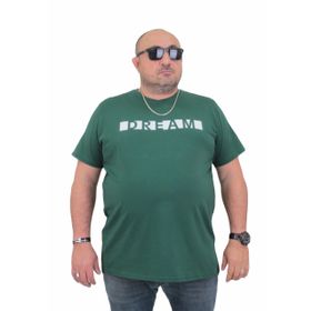 Moc Grande 24141 Büyük Beden Sıfır Yaka Nefti Erkek T-shirt