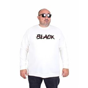 Moc Grande 24202 Ekru Sıfır Yaka Erkek Sweatshirt