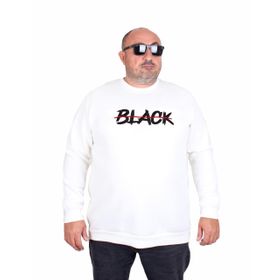 Moc Grande 24202 Ekru Sıfır Yaka Erkek Sweatshirt