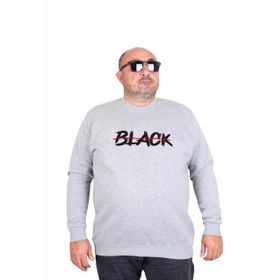 Moc Grande 24202 Gri Melanj Sıfır Yaka Erkek Sweatshirt