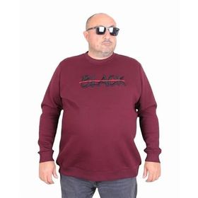 Moc Grande 24202 Mürdüm Sıfır Yaka Erkek Sweatshirt