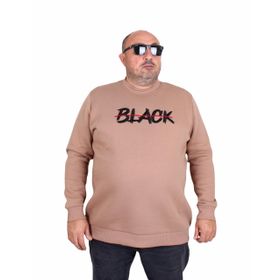 Moc Grande 24202 Sütlü Kahve Sıfır Yaka Erkek Sweatshirt