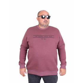 Moc Grande 24203 Eflatun Sıfır Yaka Erkek Sweatshirt
