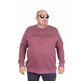 Moc Grande 24203 Eflatun Sıfır Yaka Erkek Sweatshirt