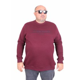 Moc Grande 24203 Mürdüm Sıfır Yaka Erkek Sweatshirt