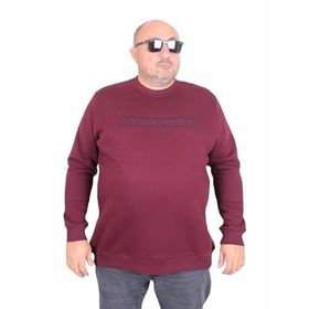 Moc Grande 24203 Mürdüm Sıfır Yaka Erkek Sweatshirt