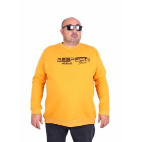 Moc Grande 24205 Hardal Sıfır Yaka Erkek Sweatshirt