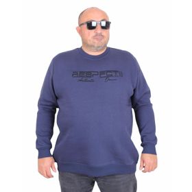 Moc Grande 24205 İndigo Sıfır Yaka Erkek Sweatshirt