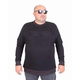 Moc Grande 24205 Siyah Sıfır Yaka Erkek Sweatshirt