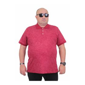 Moc Grande 24451 Bordo Mat Baskılı Polo Yaka Erkek T-shirt