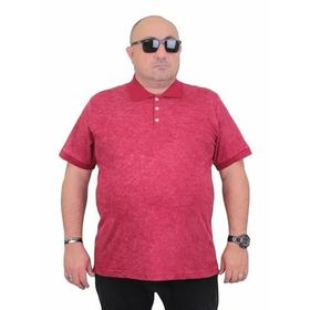 Moc Grande 24451 Bordo Mat Baskılı Polo Yaka Erkek T-shirt