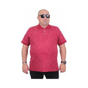 Moc Grande 24451 Bordo Mat Baskılı Polo Yaka Erkek T-shirt