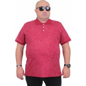 Moc Grande 24451 Bordo Mat Baskılı Polo Yaka Erkek T-shirt