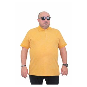 Moc Grande 24451 Hardal Mat Baskılı Polo Yaka Erkek T-shirt