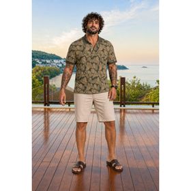 Moc Grande 24455 Hawai Askeri Yeşil Erkek T-shirt