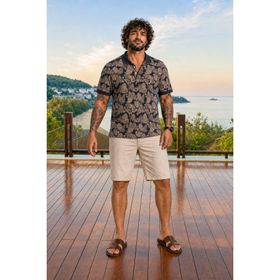 Moc Grande 24455 Hawai Lacivert Erkek T-shirt