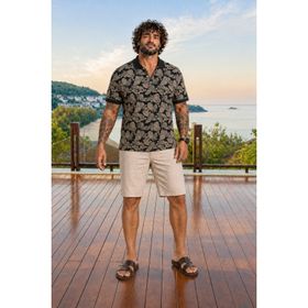Moc Grande 24455 Hawai Siyah Erkek T-shirt