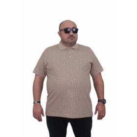 Moc Grande 24457 Leaf Bej Polo Yaka Erkek T-shirt