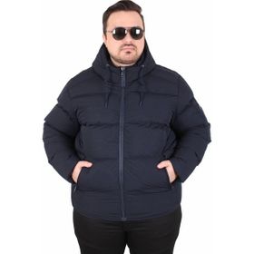 Moc Grande 2505 Lusso Lacivert Kapüşonlu Erkek Mont