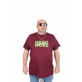 Moc Grande 25139 Need More Mürdüm Sıfır Yaka Erkek T-shirt