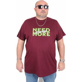 Moc Grande 25139 Need More Mürdüm Sıfır Yaka Erkek T-shirt