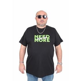 Moc Grande 25139 Need More Siyah Sıfır Yaka Erkek T-shirt