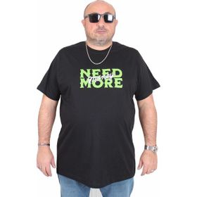 Moc Grande 25139 Need More Siyah Sıfır Yaka Erkek T-shirt