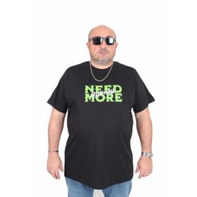 Moc Grande 25139 Need More Siyah Sıfır Yaka Erkek T-shirt