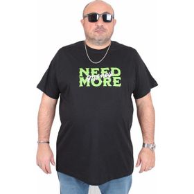 Moc Grande 25139 Need More Siyah Sıfır Yaka Erkek T-shirt