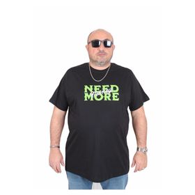 Moc Grande 25139 Need More Siyah Sıfır Yaka Erkek T-shirt