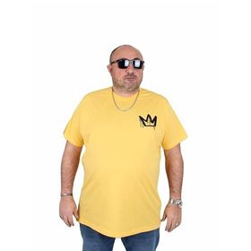 Moc Grande 25141 King Sarı Sıfır Yaka Erkek T-shirt