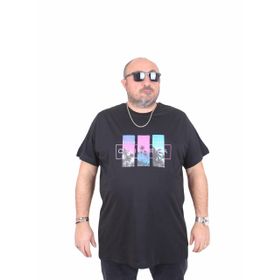 Moc Grande 25145 California Siyah Sıfır Yaka Erkek T-shirt
