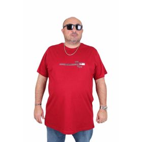 Moc Grande 25146 Un Beat En Bordo Sıfır Yaka Erkek T-shirt