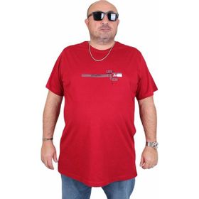 Moc Grande 25146 Un Beat En Bordo Sıfır Yaka Erkek T-shirt