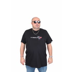 Moc Grande 25146 Un Beat En Siyah Sıfır Yaka Erkek T-shirt