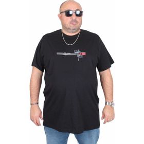 Moc Grande 25146 Un Beat En Siyah Sıfır Yaka Erkek T-shirt