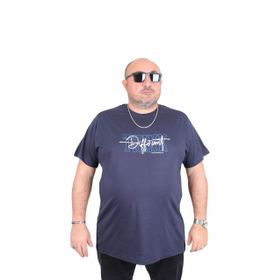 Moc Grande 25148 Different Lacivert Sıfır Yaka Erkek T-shirt