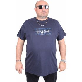 Moc Grande 25148 Different Lacivert Sıfır Yaka Erkek T-shirt