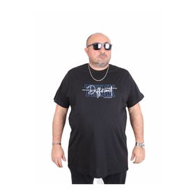 Moc Grande 25148 Different Siyah Sıfır Yaka Erkek T-shirt