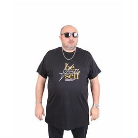 Moc Grande 25149 Be Self Siyah Sıfır Yaka Erkek T-shirt