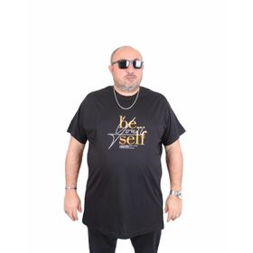 Moc Grande 25149 Be Self Siyah Sıfır Yaka Erkek T-shirt
